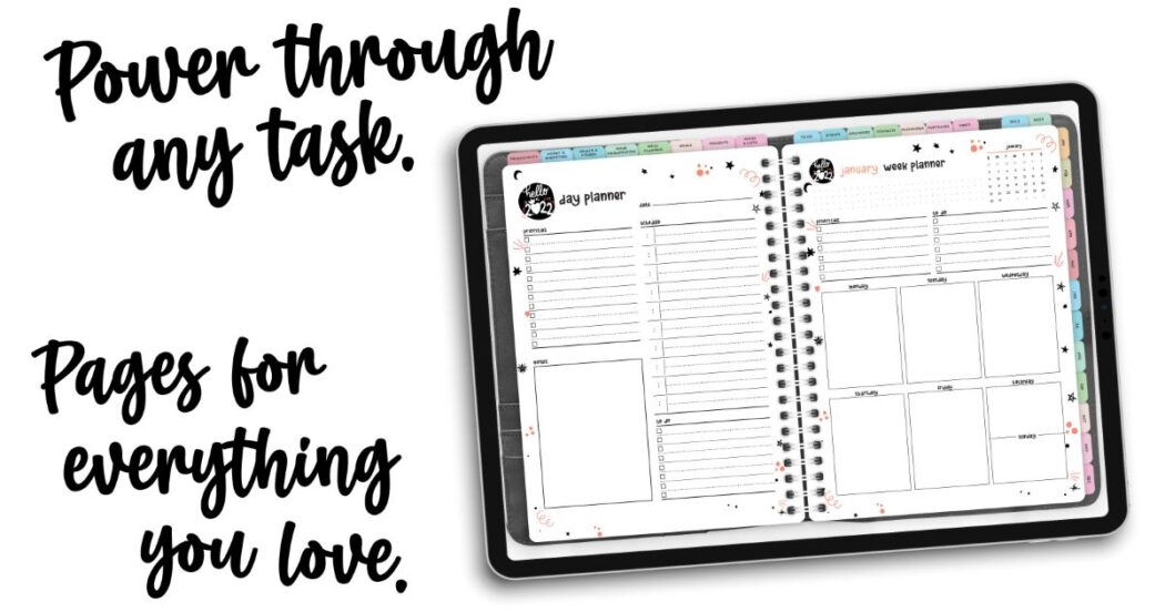 Digital Planner For iPad With Over 100 Cute Pages World of Printables