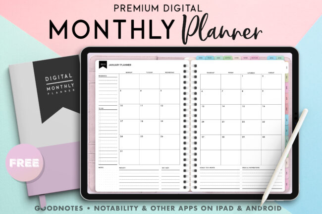 monthly planner digital