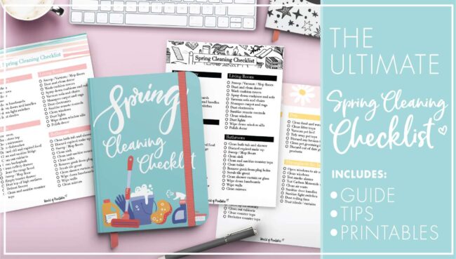 The Ultimate Spring Cleaning Checklist - with tips, guide, and printables.