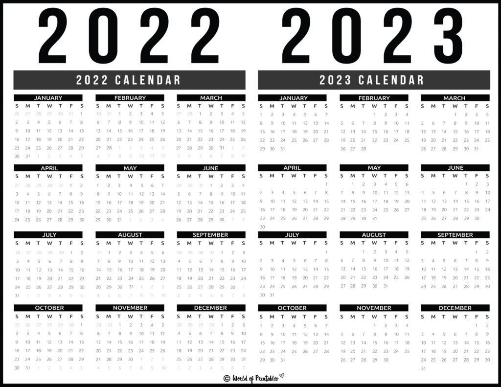 2022 2023 Printable Calendar