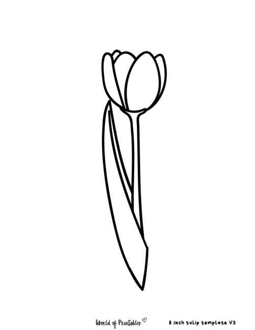 8 Inch Tulip Template