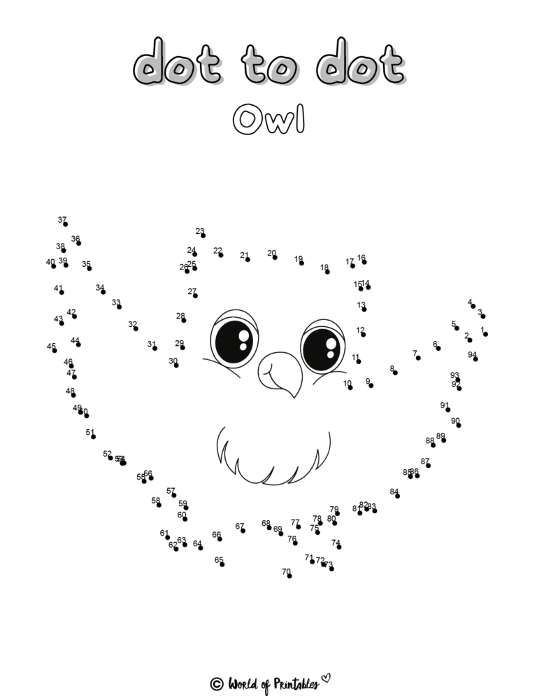 Dot to Dot Printables - 35 to Choose From! - World of Printables