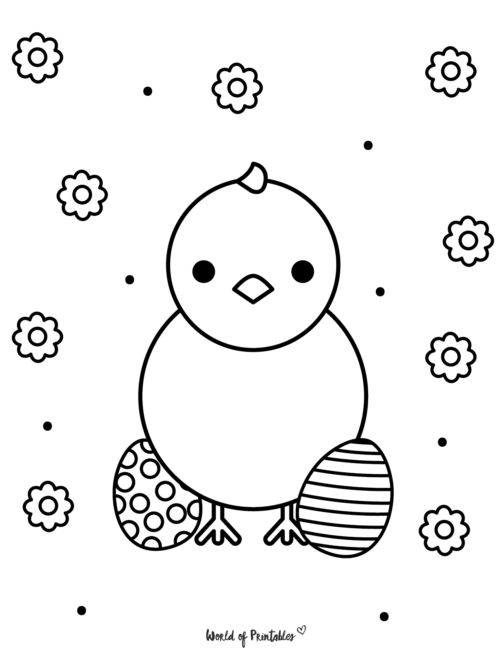 Chick Easter Coloring Page