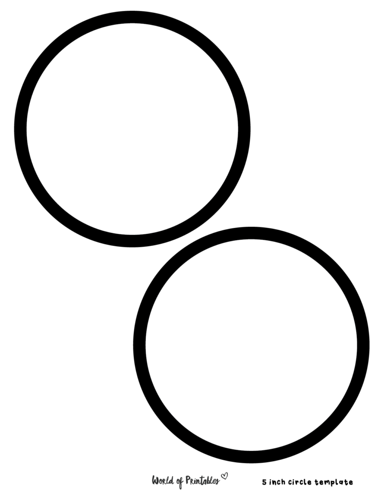Free Printable Circle Templates - Various Sizes - World of Printables