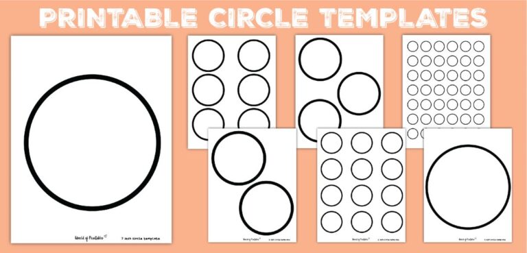 Free Printable Circle Templates - Various Sizes - World of Printables