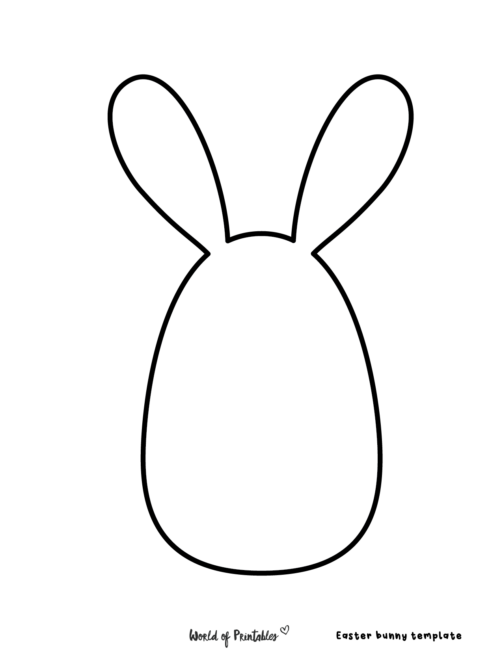 Cut Out Printable Bunny Template