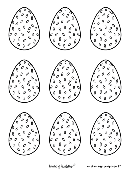 Cute Easter Egg Template Printable