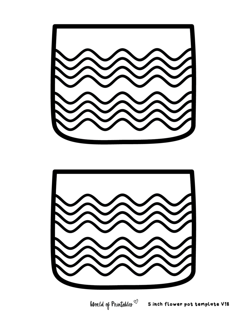 80 Flower Pot Templates - For Crafting &amp; Coloring Activities