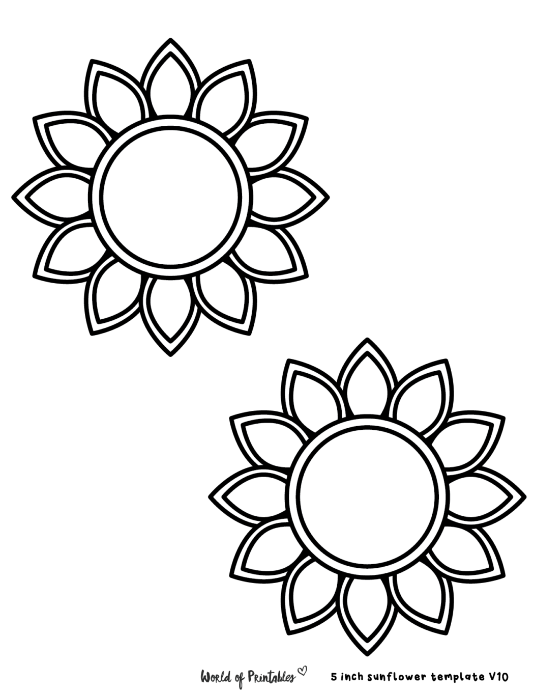 40 Best Sunflower Templates World of Printables