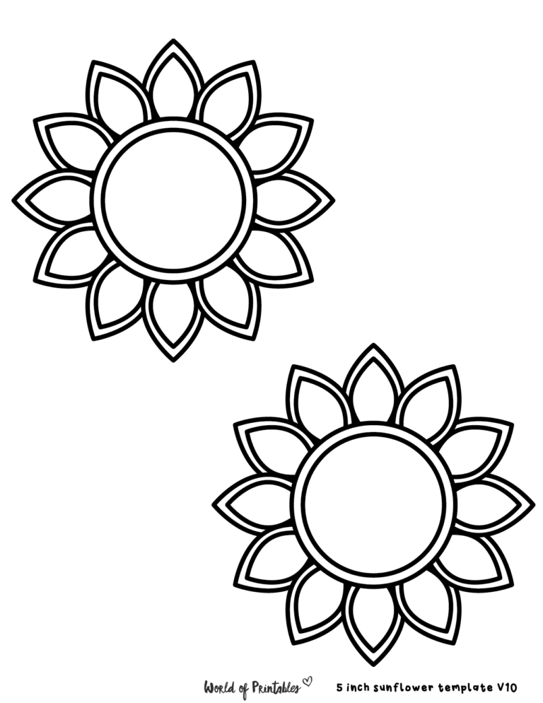 40 Best Sunflower Templates - World of Printables