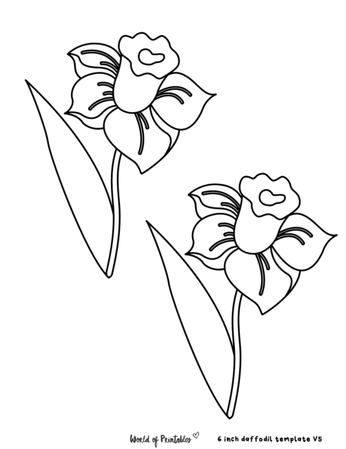 Daffodil Stencil Printable