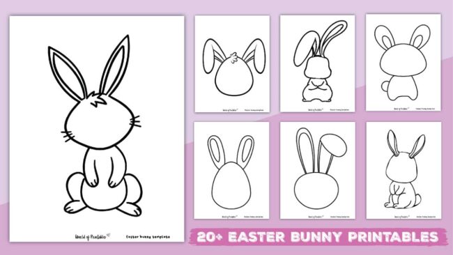 20 Best Easter bunny printables