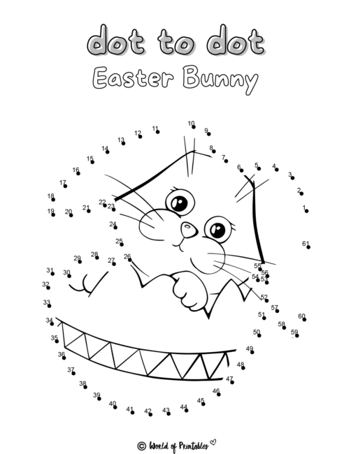 Easter Dot to Dot Printable