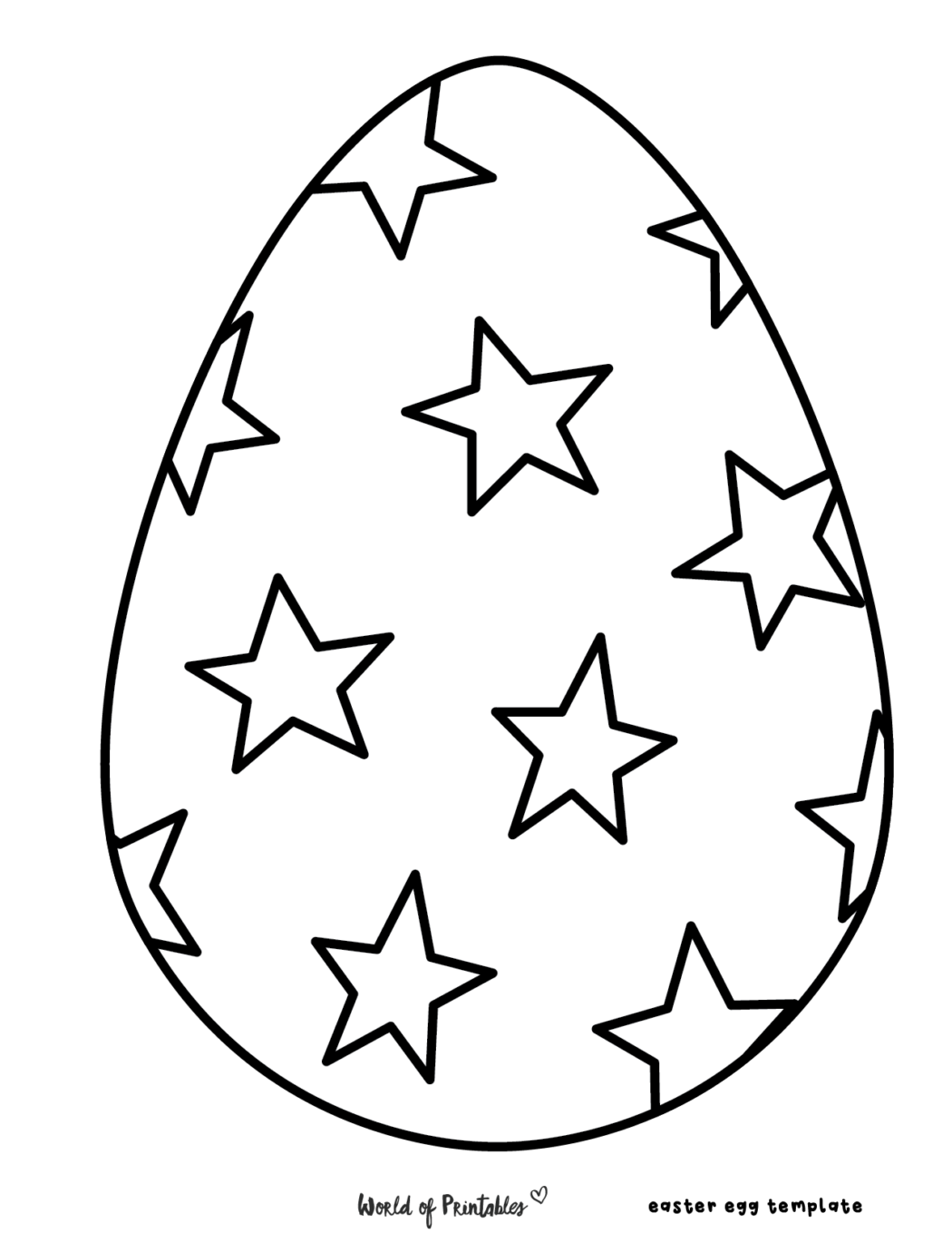 Easter Egg Template - 35 Printable Stencils & Cutouts - World of Printables