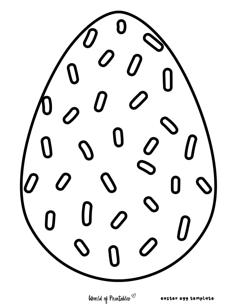 Easter Egg Template 35 Printable Stencils & Cutouts World of Printables