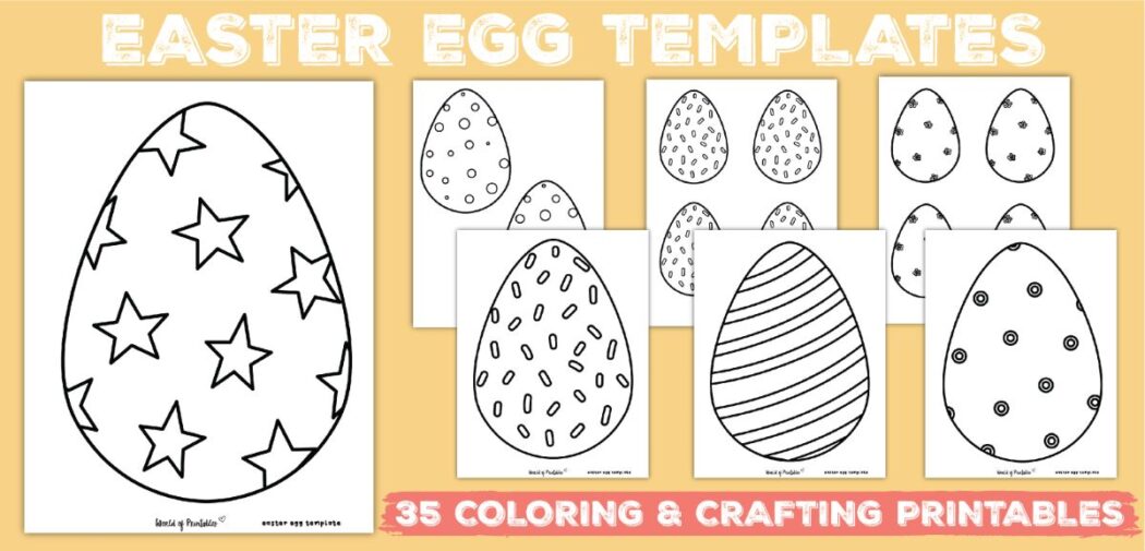 Easter Egg Template - 35 Printable Stencils &amp; Cutouts - World of Printables