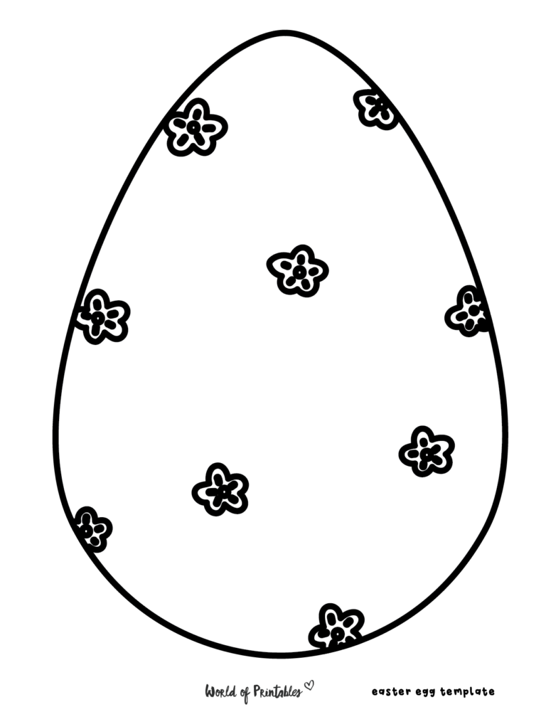 Easter Egg Template - 35 Printable Stencils &amp; Cutouts - World of Printables