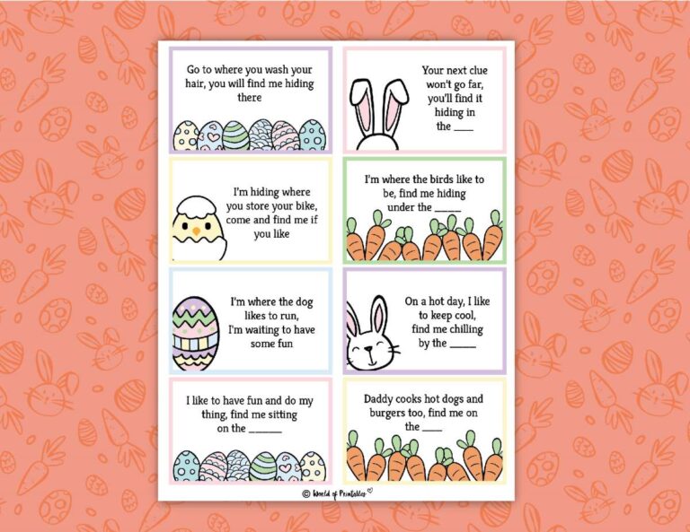 Free Printable Easter Egg Hunt Clues - World of Printables