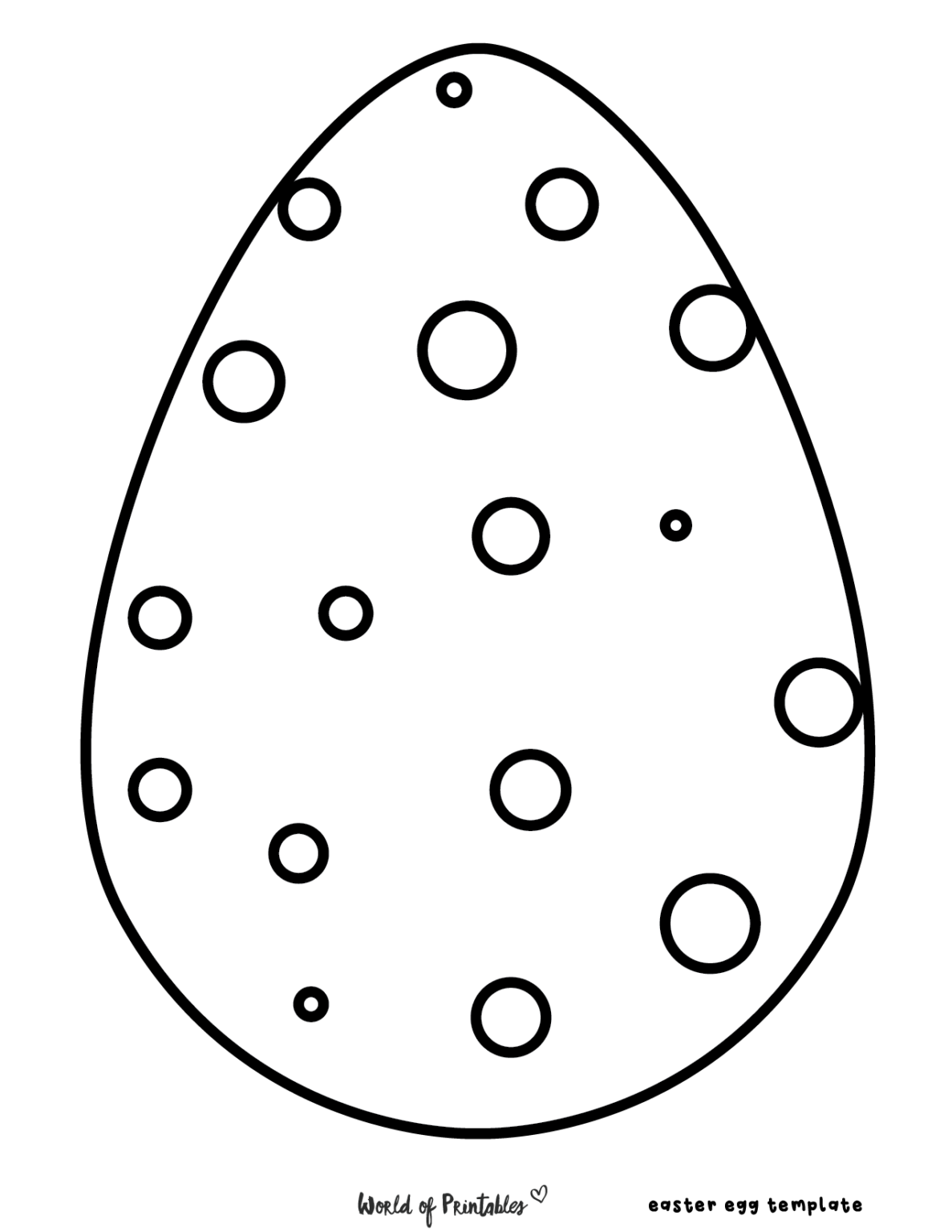 Easter Egg Template - 35 Printable Stencils & Cutouts - World of Printables