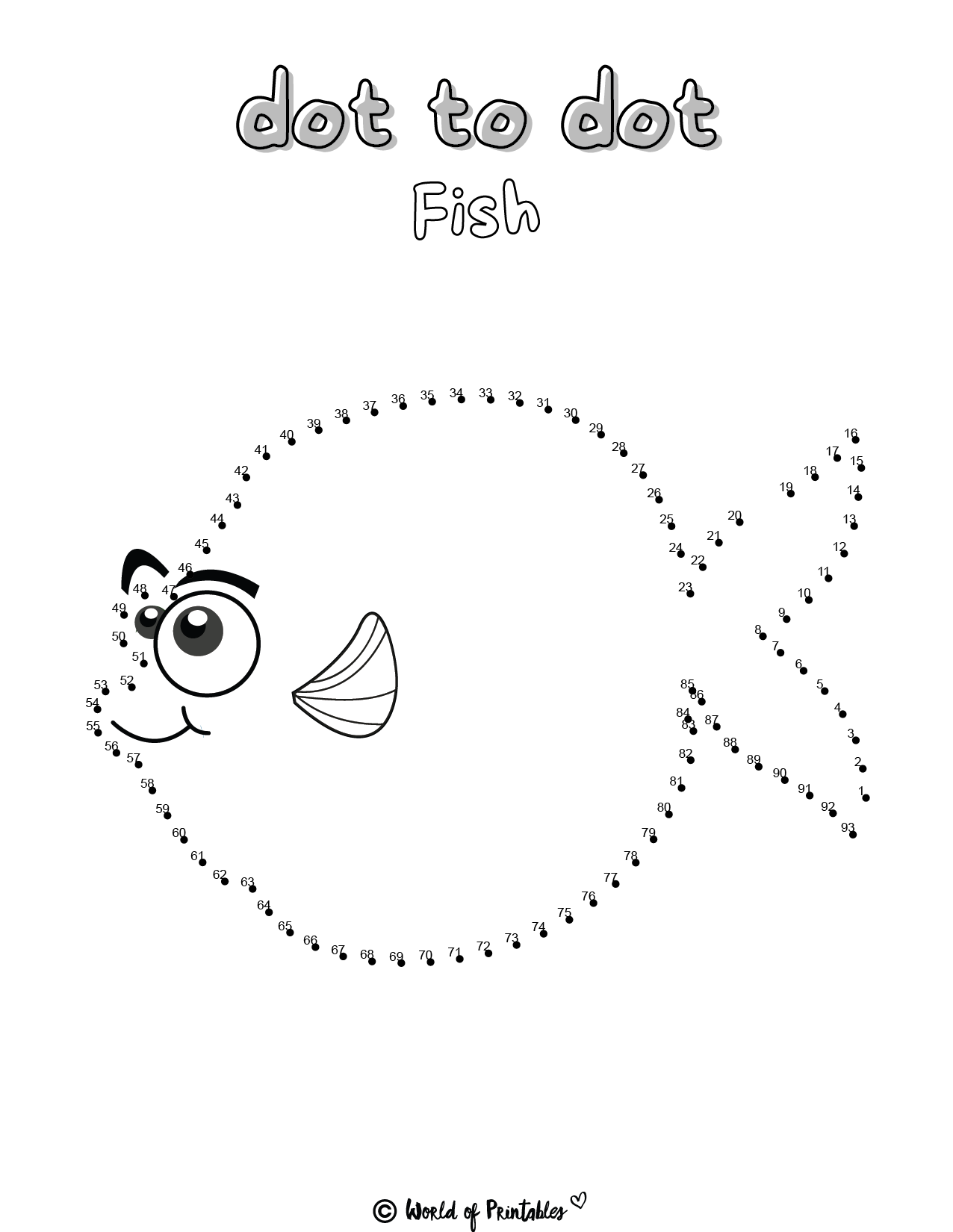 Kindergarten Easy Dot To Dot Printables