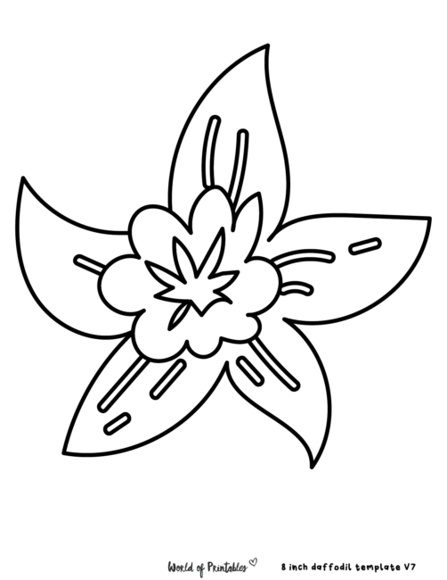 Flower Daffodil Stencil