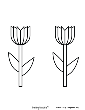 Tulip Template | 40 Best Printables To Choose From - World of Printables