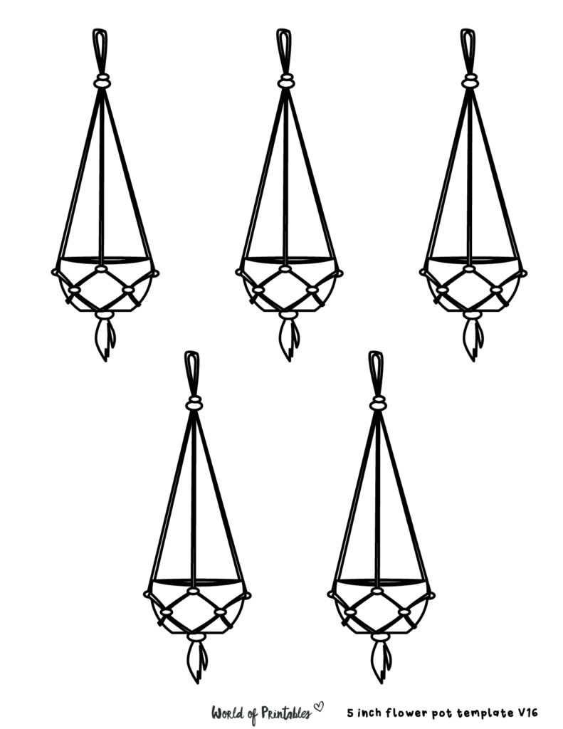 80 Flower Pot Templates - For Crafting &amp; Coloring Activities