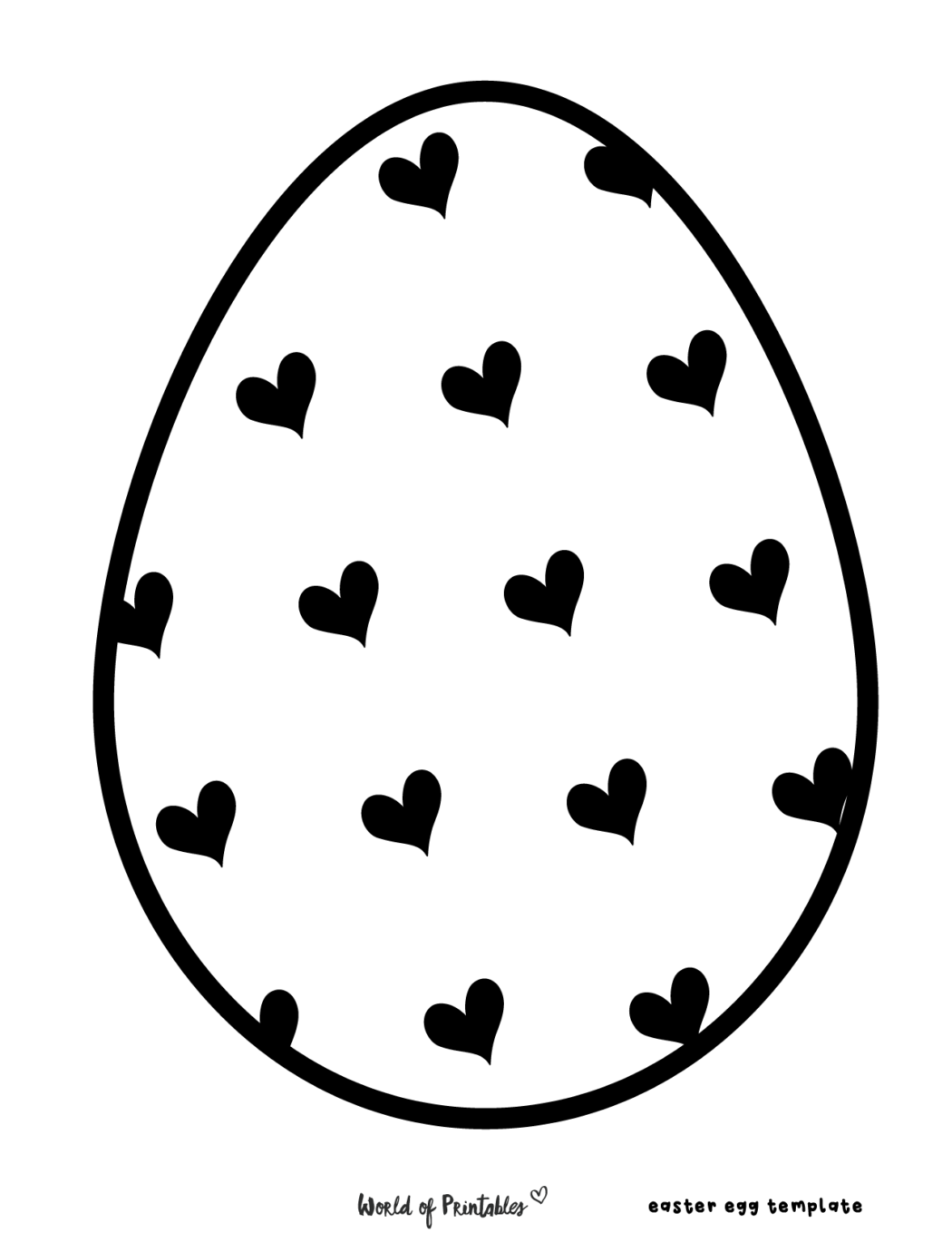 Easter Egg Template - 35 Printable Stencils &amp; Cutouts - World of Printables