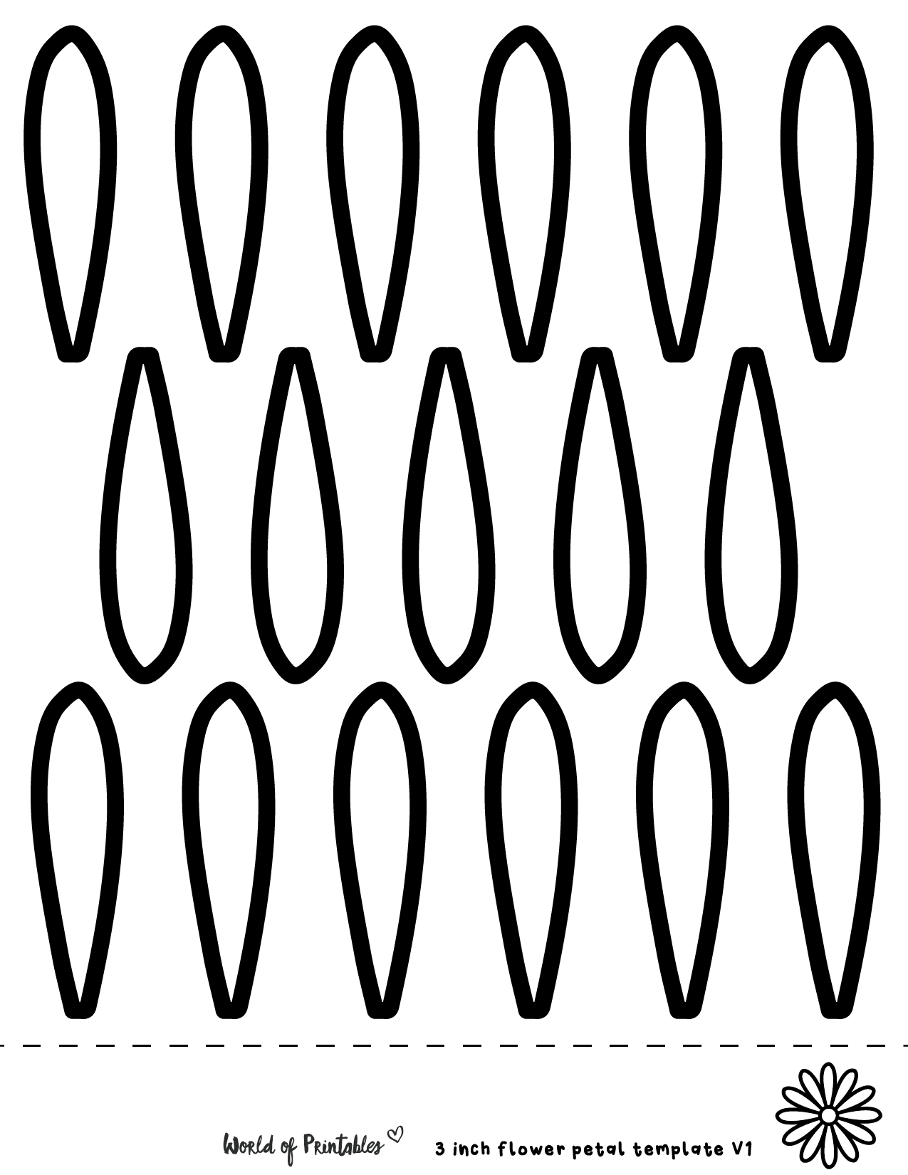 Sunflower Petal Template Printable Sunflower Petal Template Printable