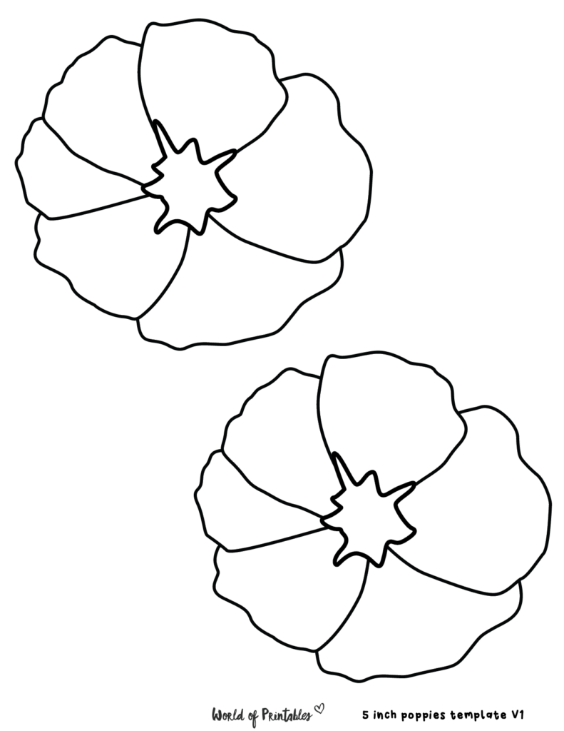 40 Poppy Templates: Remembrance Day Activities World of Printables 40 Poppy Templates: Remembrance Day Activities World of Printables