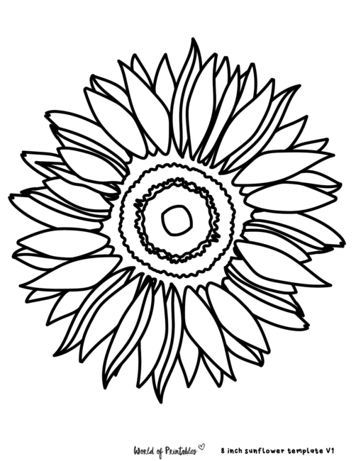 Printable Sunflower Template