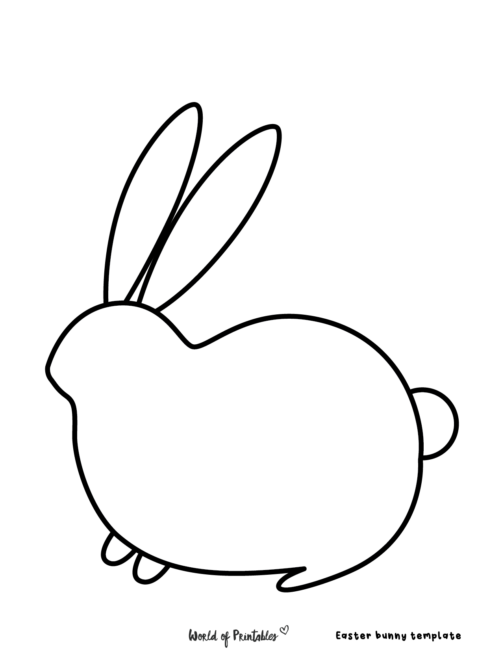 Simple Easter Bunny Outline