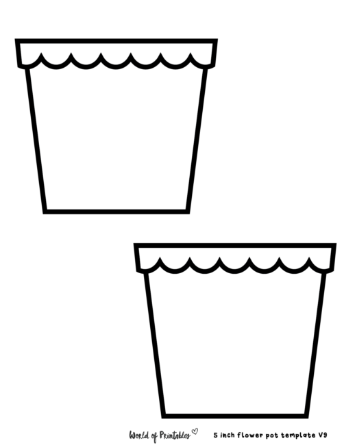 Flower Pot Outline Printable Best Flower Site