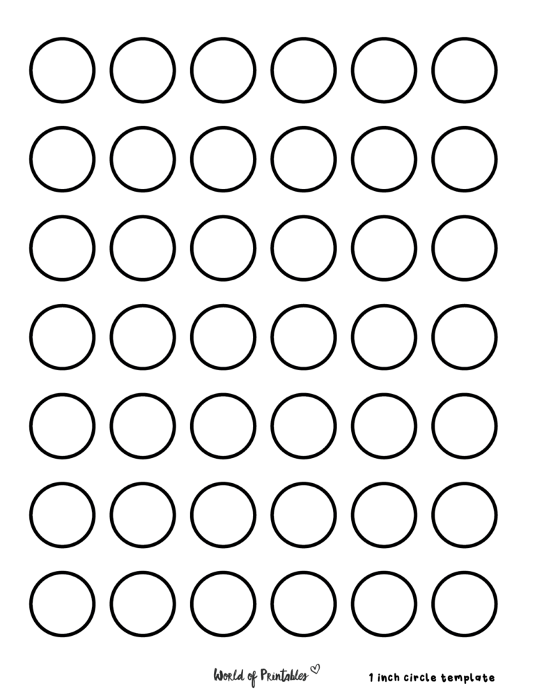 Free Printable Circle Templates - Various Sizes - World of Printables