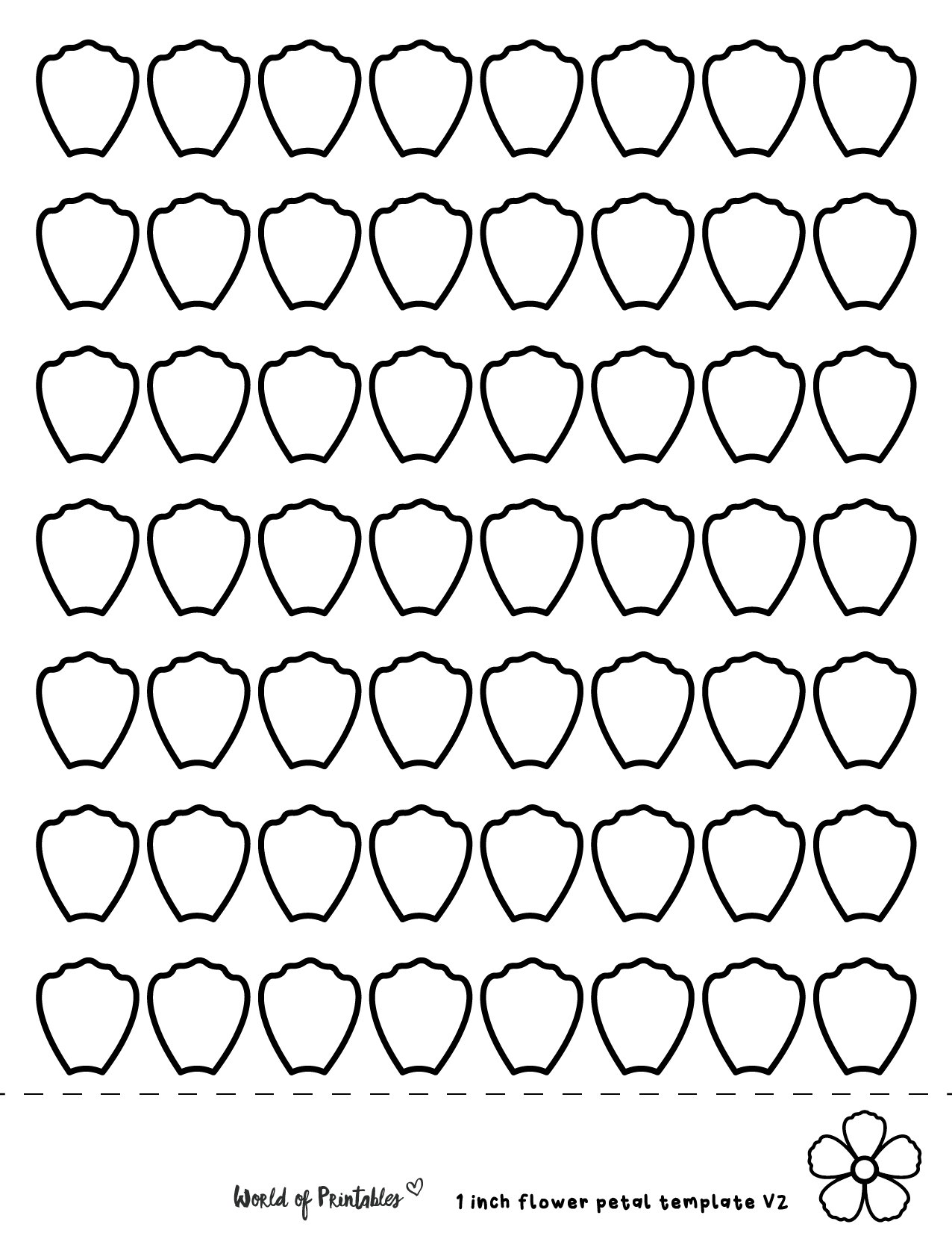 Paper Rose Pedals Printable Templates Paper Rose Pedals Printable Templates