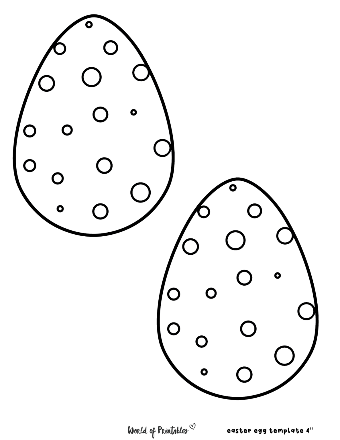 Easter Egg Template - 35 Printable Stencils &amp; Cutouts - World of Printables