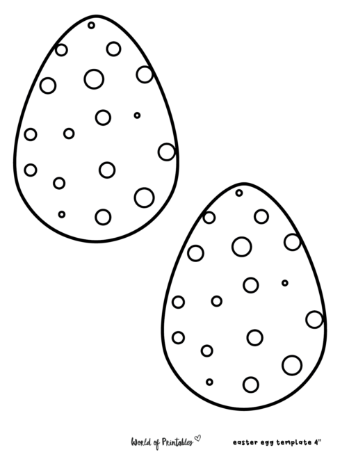 Spotted Easter Egg Template Printable