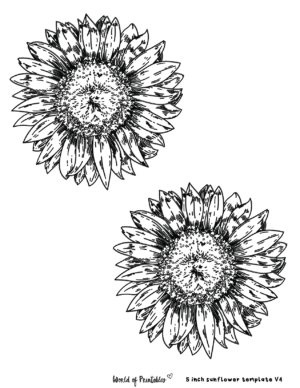 40 Best Sunflower Templates - printable sunflower coloring page - 办公设备维修网