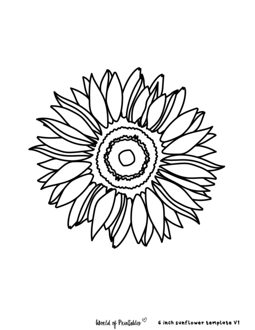 Sunflower Petal Template Printable