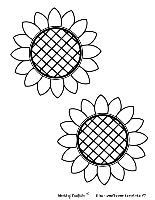 Sunflower Printable Template