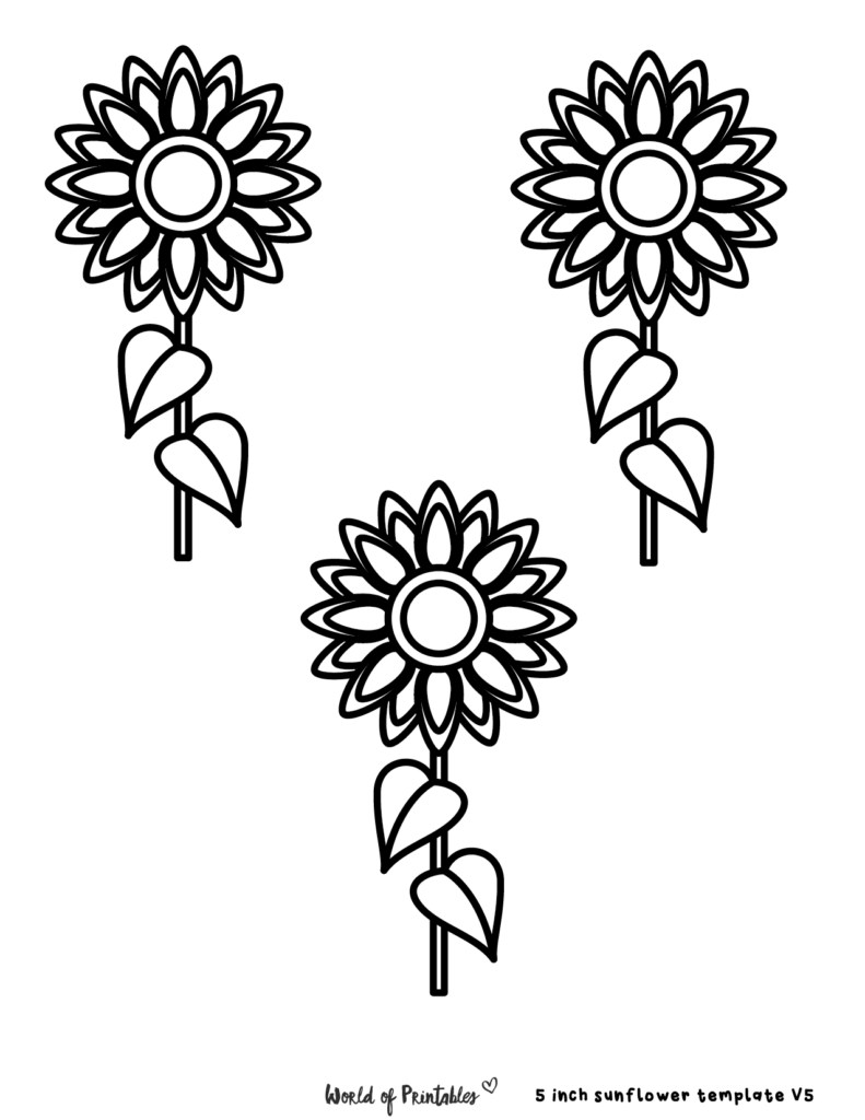 40 Best Sunflower Templates World of Printables