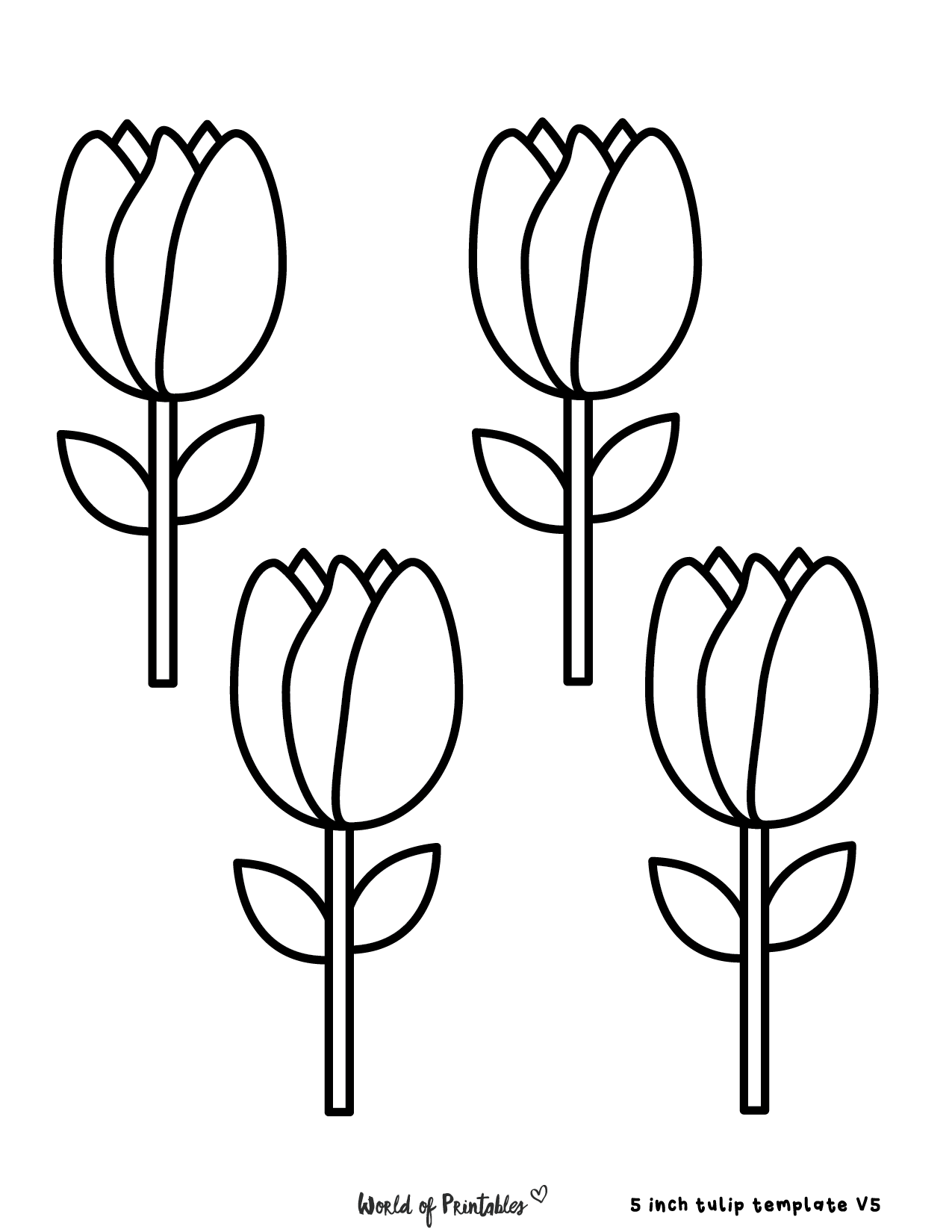 Tulip Template Printable Flower Templates Printable Free Flower 