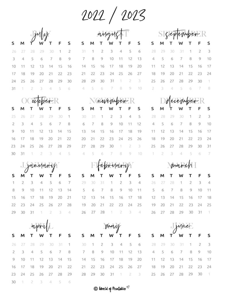 2022 2023 Calendar Academic