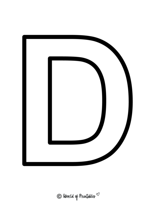 Alphabet Printables - Letter D
