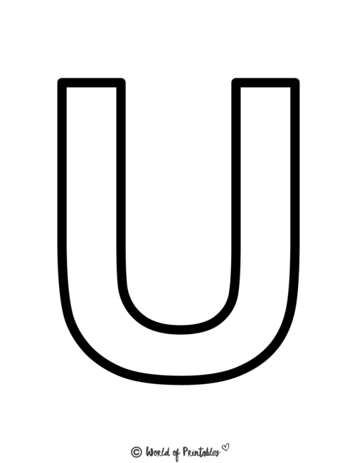 Alphabet Printables - Letter U