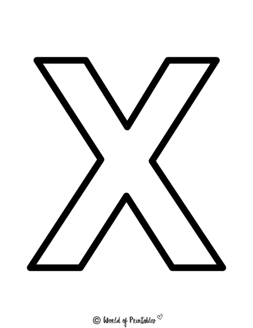 Alphabet Printables - Letter X