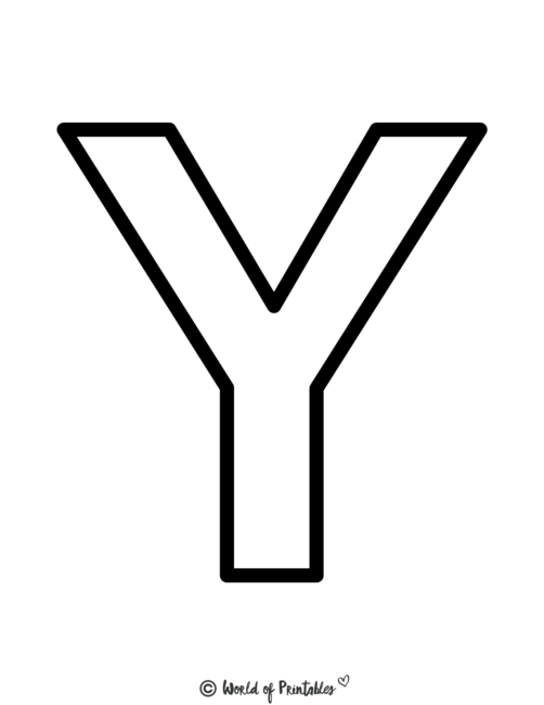Alphabet Printables - Letter Y
