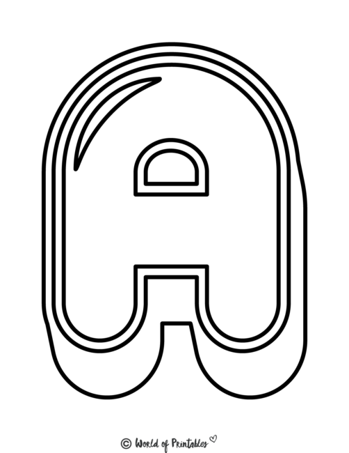 Alphabet Template - Letter A