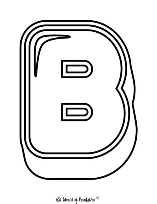 Alphabet Template - Letter B