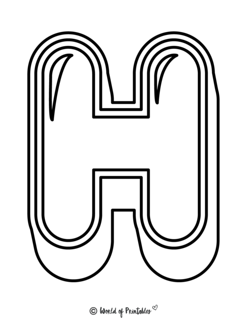 Alphabet Template - Letter H